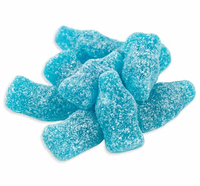 Gustaf's- Gummi Sour Blue Raspberry Bottles - 1 LB Bag